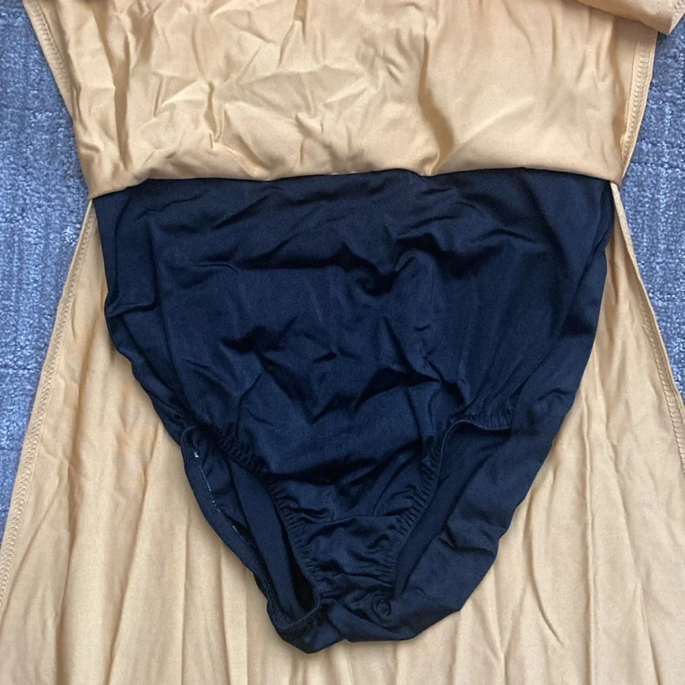 Kelle V-Neckline w/ Metallic Trim and Accented at Waistline